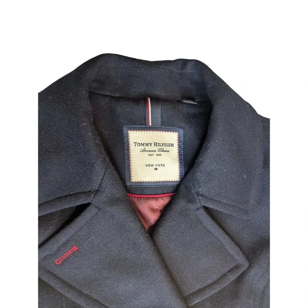 Tommy Hilfiger Wool Blend Pea Coat Jacket‎ Classic Black XL
